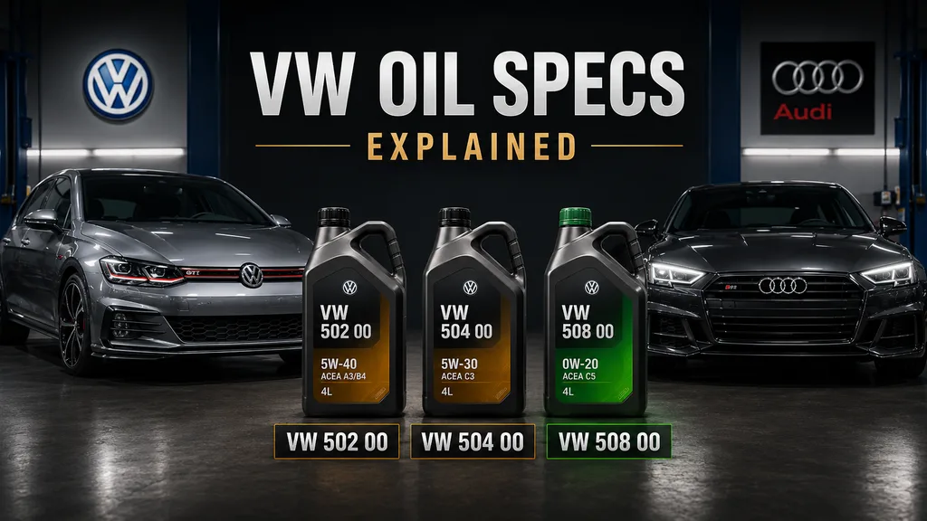 VW Oil Specs: 502 00 vs 504 00 vs 508 00